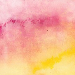 AI generated watercolor smooth gradient background with soft pastel colors like pink and yellow. Paper texture. 