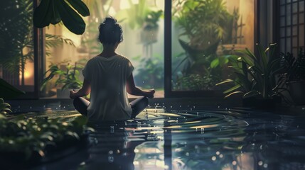 Promoting mental well being  mindfulness meditation in a tranquil natural environment