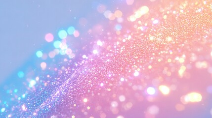   A clear photo of a vibrant pink and blue background with numerous tiny white dots on the right side