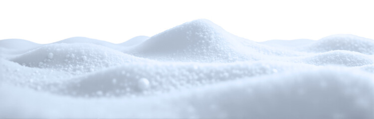 Isolated snow hills landscape. Winter snowdrift background.