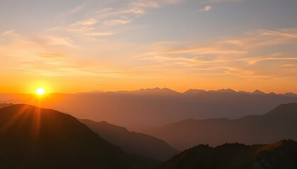 Fototapeta premium mountains at sunset