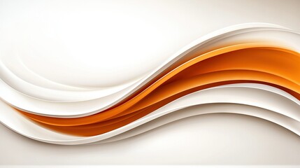 Obraz premium White and orange abstract background with waves in both halves of the image