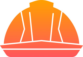 Hard hat icon gradient vector illustration