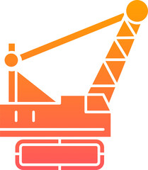 Crane icon gradient vector illustration