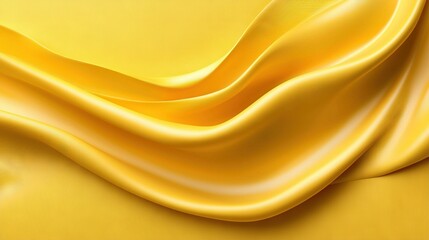 Obraz premium A close-up of a yellow fabric with a wavy pattern at the base