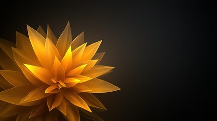   A sharp focus on a vibrant yellow blossom set against a dark background with a clearer depiction at the flower's core
