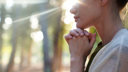 Woman feel grateful and thankful