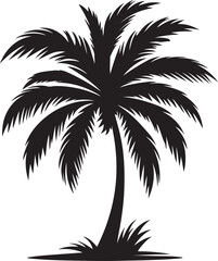 Palm Tree Silhouettes vector design on white background