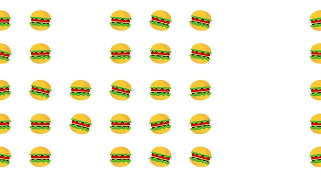 delicious fast food burgers doddle animation