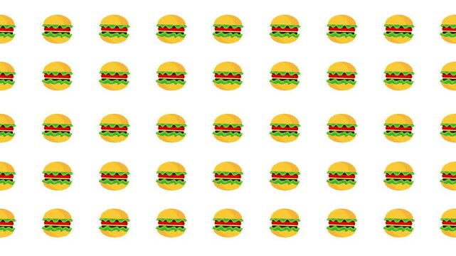 delicious fast food burgers doddle animation