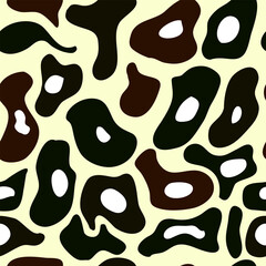 cheetah print inspired abstract art seamless pattern