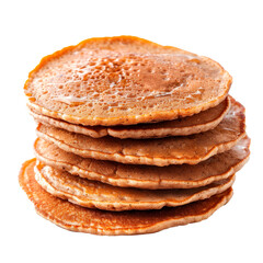 Buckwheat Pancakes. Isolated on transparent background.