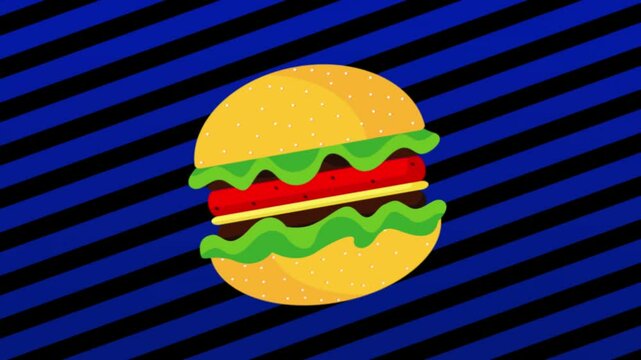 delicious fast food burgers doddle animation
