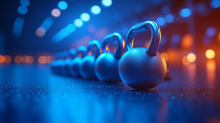 kettlebell in a sleek gym setting, highlighting its design and functionality as part of a fitness regimen