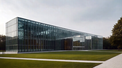 concept of modern architecture. glass office building