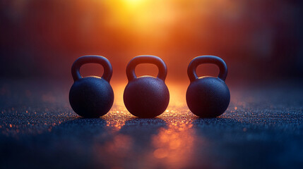 kettlebell in a sleek gym setting, highlighting its design and functionality as part of a fitness regimen