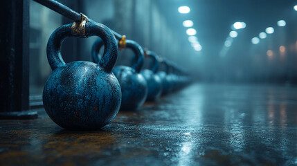 kettlebell in a sleek gym setting, highlighting its design and functionality as part of a fitness regimen