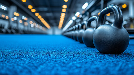 kettlebell in a sleek gym setting, highlighting its design and functionality as part of a fitness regimen