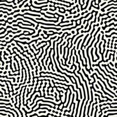 Vector seamless pattern. Abstract striped texture. Monochrome natural spots. Creative background with fluid blots. Decorative tileable design.