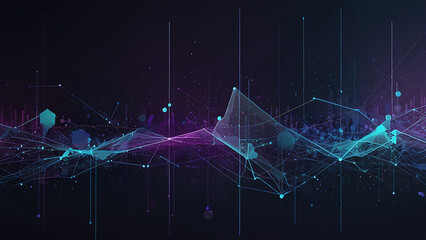 Abstract Data Visualization with Geometric Shapes and Digital Patterns