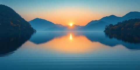 Soothing Essence: A Minimalist Image of Nature in Serene Blue Tones.