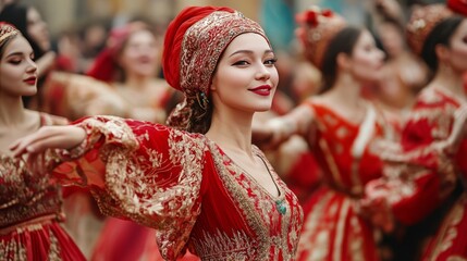 Pre-Raphaelite-Inspired Russian Folk Song and Dance Parade in Moscow