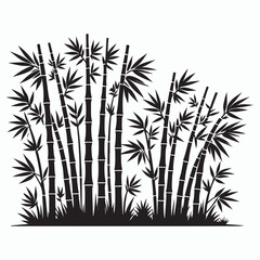bamboo tree silhouette