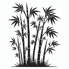 bamboo tree silhouette