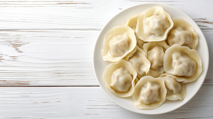 dumplings arranged neatly on a plate, showcasing their golden, crispy texture and delicate, hand-crafted appearance, ideal for food blogs or culinary websites