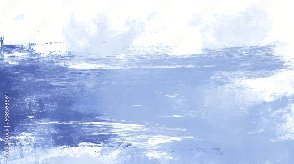 Wall mural a serene abstract background featuring soft blue strokes and textures on a light canvas.