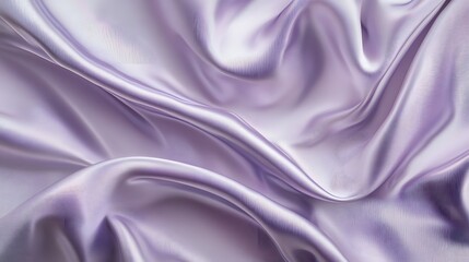 Obraz premium A close-up view of flowing lavender satin fabric, showcasing its smooth texture and elegant sheen. 
