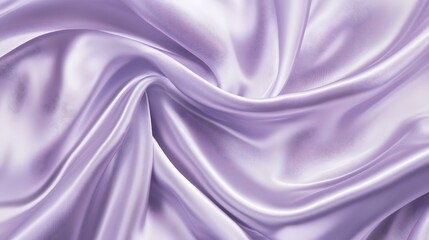 A close-up of soft, flowing lavender satin fabric, showcasing its luxurious texture and sheen.