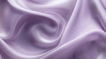 Fototapeta premium A close-up view of soft, lavender satin fabric showcasing elegant folds and a smooth texture. 