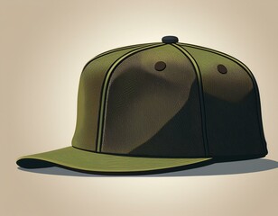 Dark olive newsboy cap with a flat design and traditional style.