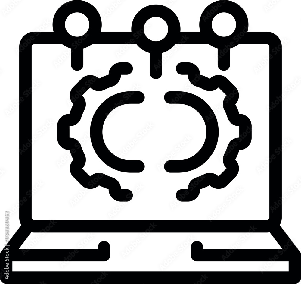 Poster simple, scalable and editable vector graphic representing the concept of software development proces