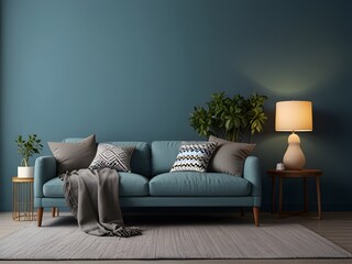 modern living room with sofa