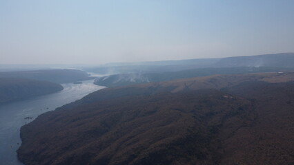 Drone Captures Raw Wildfire: Hills and River Between São Paulo and Minas Gerais