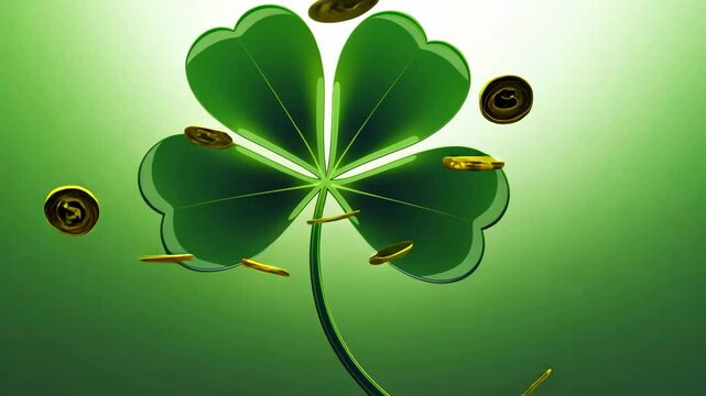 Green background for st Patricks day with lot of clover shamrock