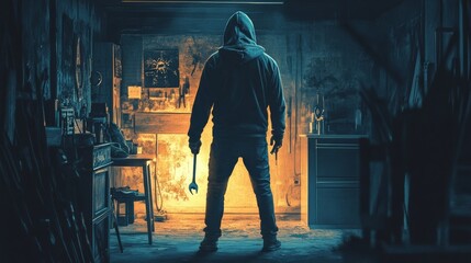 Criminal with instruments