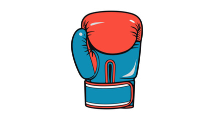 simple colorful boxing glove illustration
