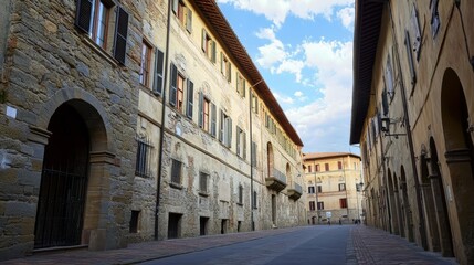 Obraz premium Historic districts adorn Arezzo, Tuscany.
