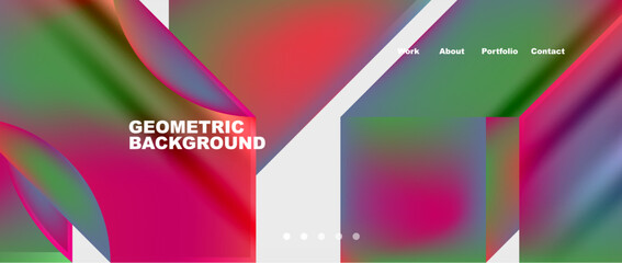 Abstract geometric shapes web design page. Vector Illustration For Wallpaper, Banner, Background, Card, Book Illustration, landing page