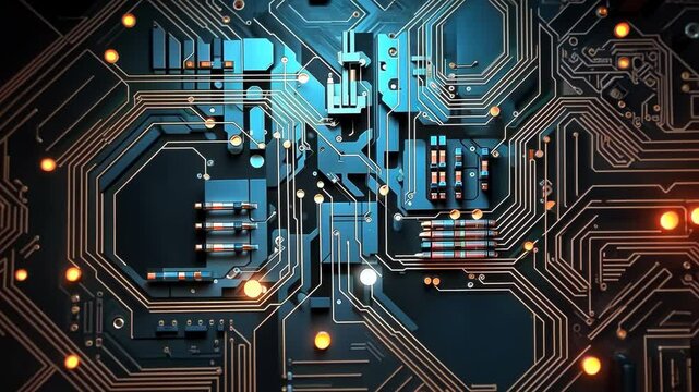 Electronic circuits, blue neon light, Software and Web Developer Programming Code, Binary Abstract Computer Script, Program Developing digital background.
