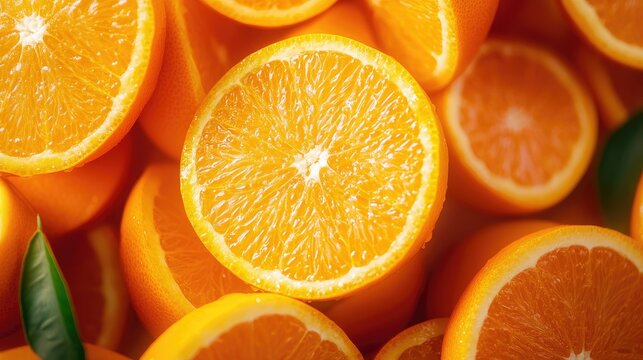Vibrant Oranges in Stunning Detail A Close-Up Citrus Fruit Image