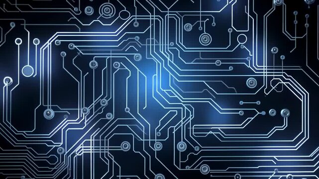 Electronic circuits, blue neon light, Software and Web Developer Programming Code, Binary Abstract Computer Script, Program Developing digital background.