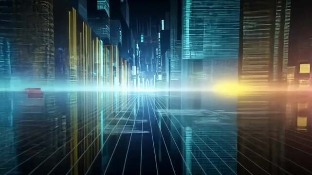 Software and Web Developer Programming Code digital background , Binary Abstract Computer Script, Program Developing blue neon light