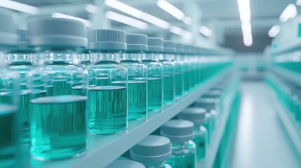 Egg freezing technology, vials and cryogenic storage in a high-tech lab, 3D illustration