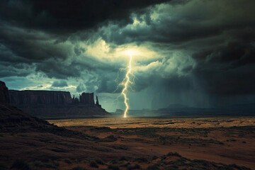 Fototapeta premium Blitz mit Wolken