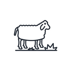 sheep animal icon. vector.Editable stroke.linear style sign for use web design,logo.Symbol illustration.