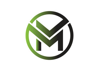 M letter logo design